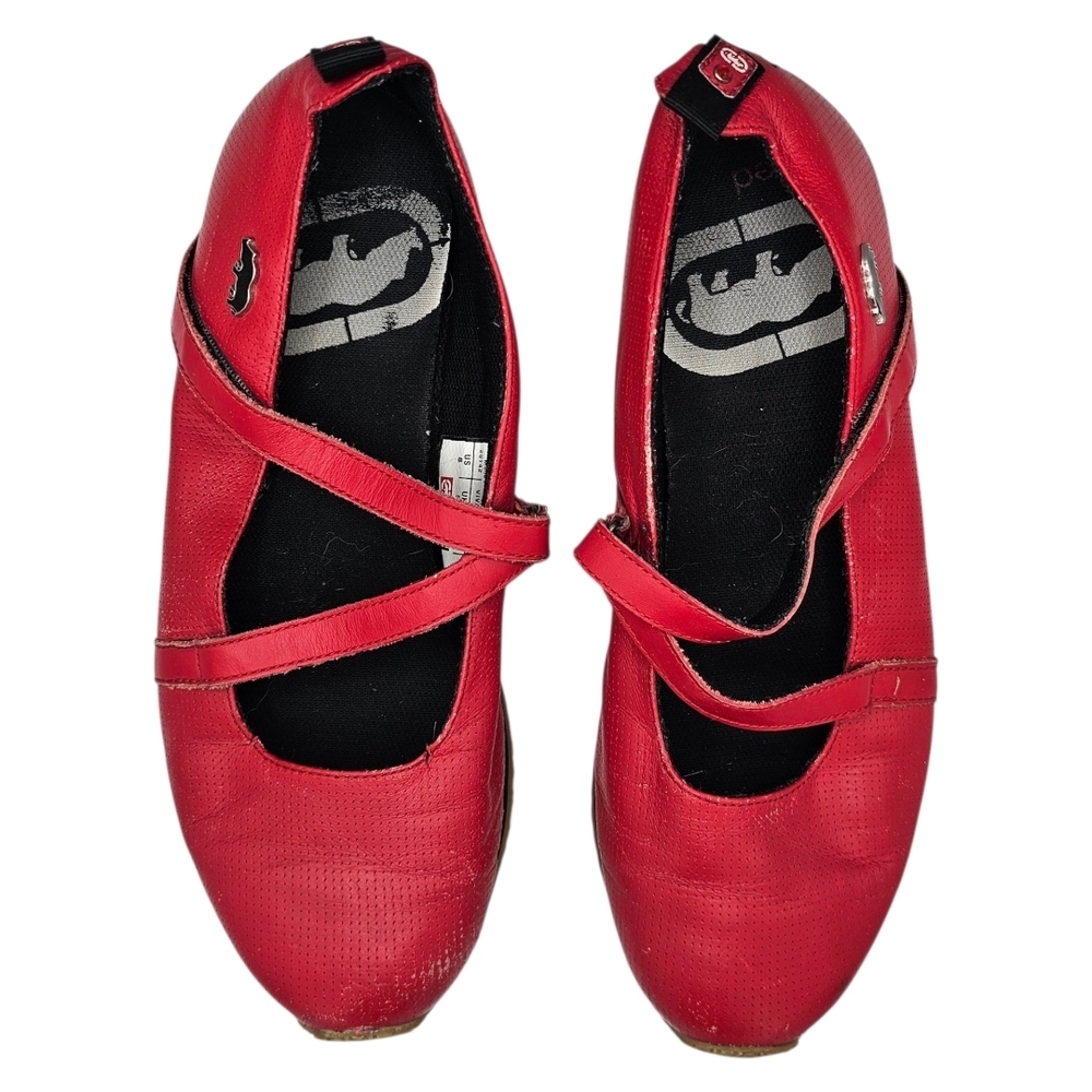 Ecko Red VIVA Velcro Mary Jane Flats Size 8/38